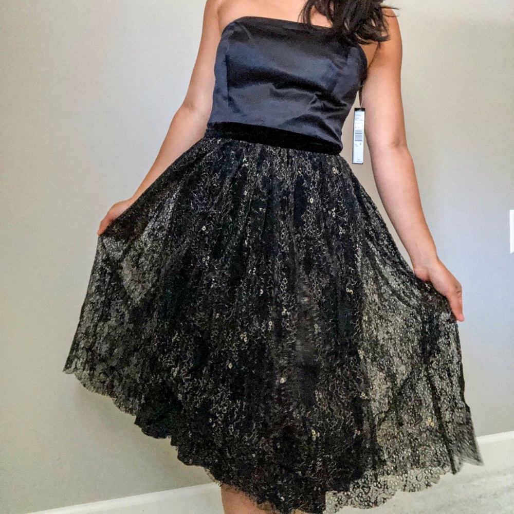 Black Tahari midi dress size 4